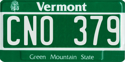 VT license plate CNO379