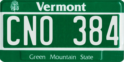 VT license plate CNO384