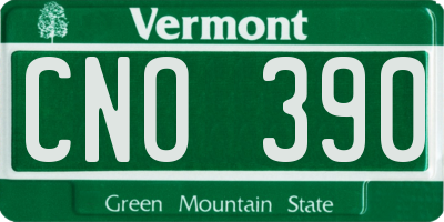 VT license plate CNO390