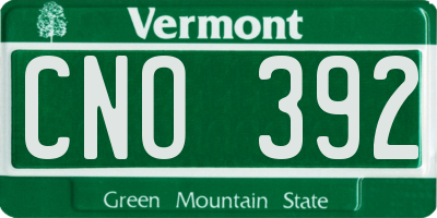 VT license plate CNO392