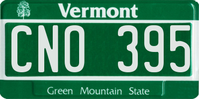 VT license plate CNO395