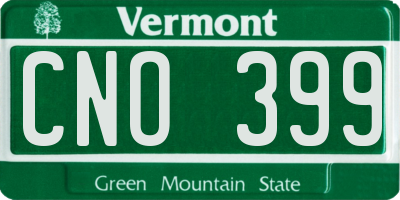VT license plate CNO399