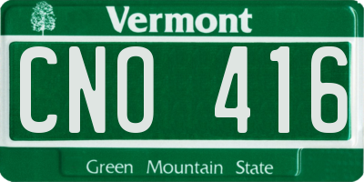 VT license plate CNO416