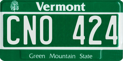 VT license plate CNO424