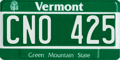 VT license plate CNO425