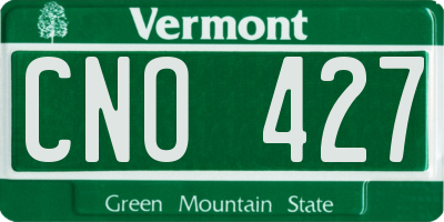VT license plate CNO427