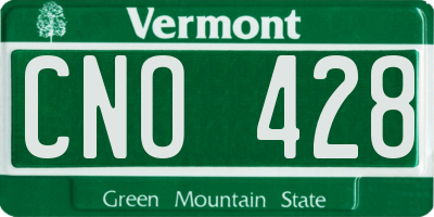 VT license plate CNO428