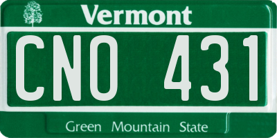 VT license plate CNO431