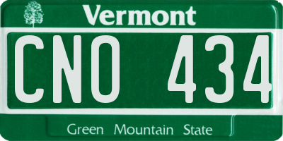 VT license plate CNO434