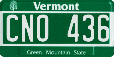 VT license plate CNO436