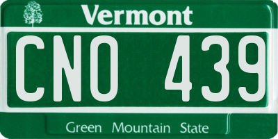 VT license plate CNO439
