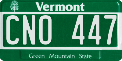 VT license plate CNO447