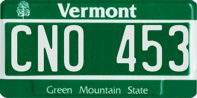 VT license plate CNO453