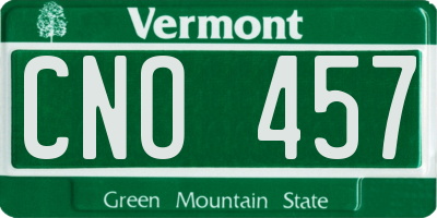 VT license plate CNO457