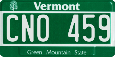 VT license plate CNO459
