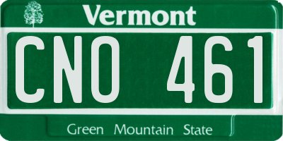 VT license plate CNO461