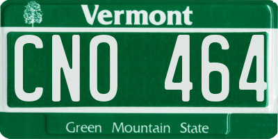 VT license plate CNO464