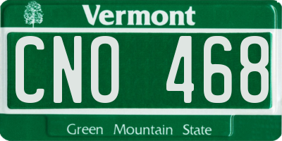 VT license plate CNO468