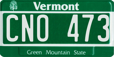 VT license plate CNO473