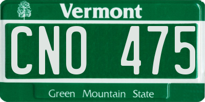 VT license plate CNO475