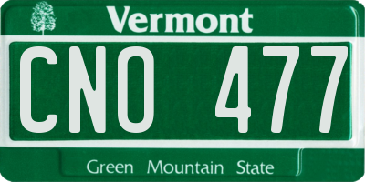 VT license plate CNO477