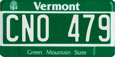 VT license plate CNO479