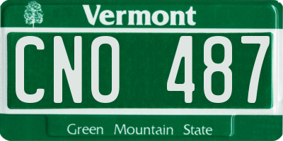 VT license plate CNO487