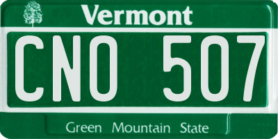 VT license plate CNO507