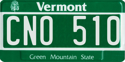 VT license plate CNO510