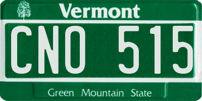 VT license plate CNO515
