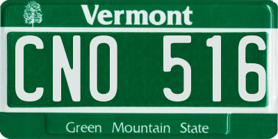 VT license plate CNO516