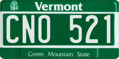 VT license plate CNO521