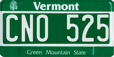 VT license plate CNO525