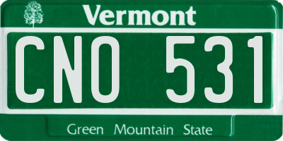 VT license plate CNO531