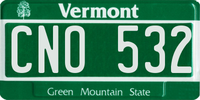 VT license plate CNO532