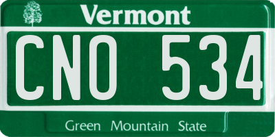 VT license plate CNO534