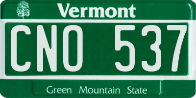 VT license plate CNO537