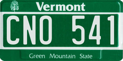 VT license plate CNO541