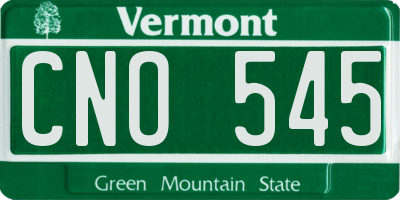 VT license plate CNO545