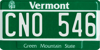 VT license plate CNO546