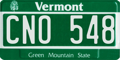 VT license plate CNO548