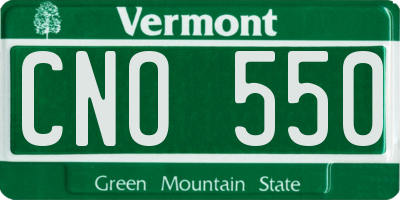 VT license plate CNO550