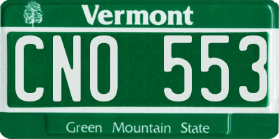 VT license plate CNO553