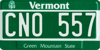 VT license plate CNO557