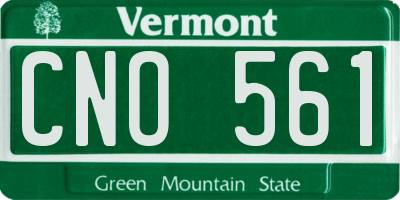 VT license plate CNO561