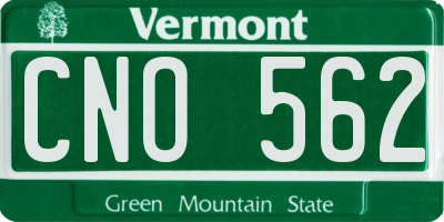 VT license plate CNO562
