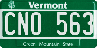 VT license plate CNO563