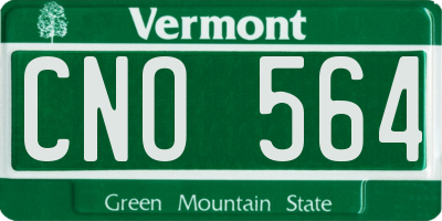 VT license plate CNO564