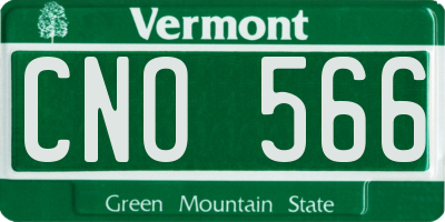 VT license plate CNO566