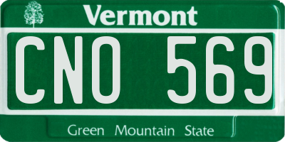 VT license plate CNO569